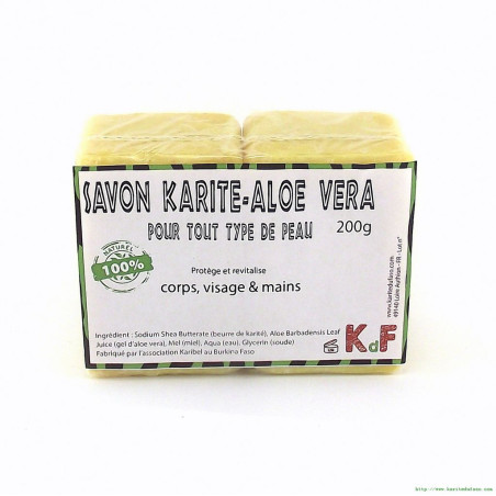 Savon au beurre de karité et aloe vera
